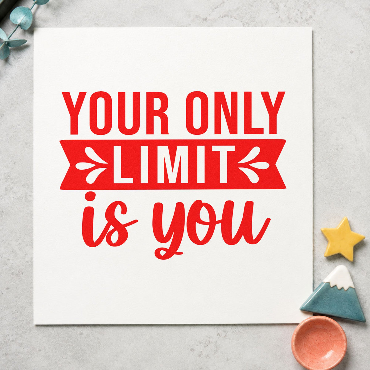 Your Only Limit Is You Leaf Accents Stamp – Self-Inking in use 7