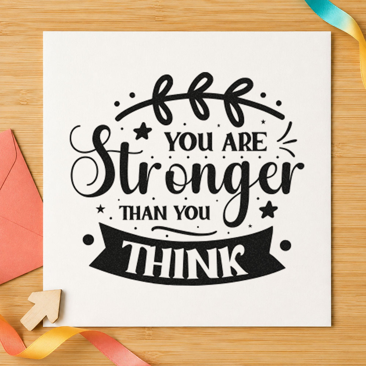 You Are Stronger Than You Think Stamp – PSI Pre-Inked in use 3