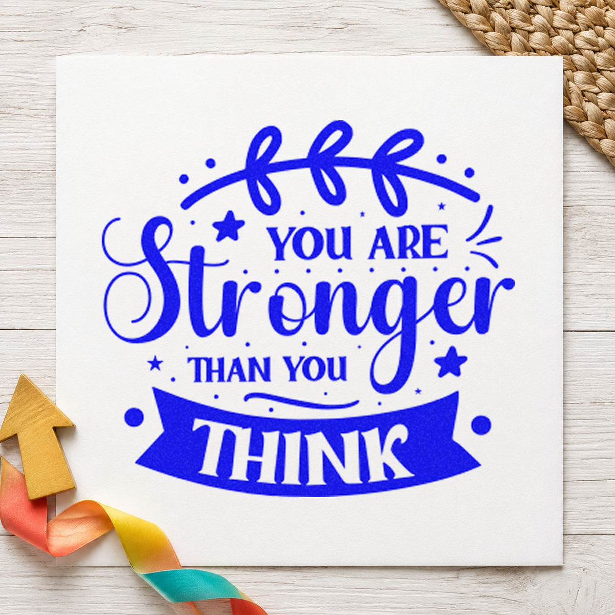 You Are Stronger Than You Think Stamp – PSI Pre-Inked in use 5