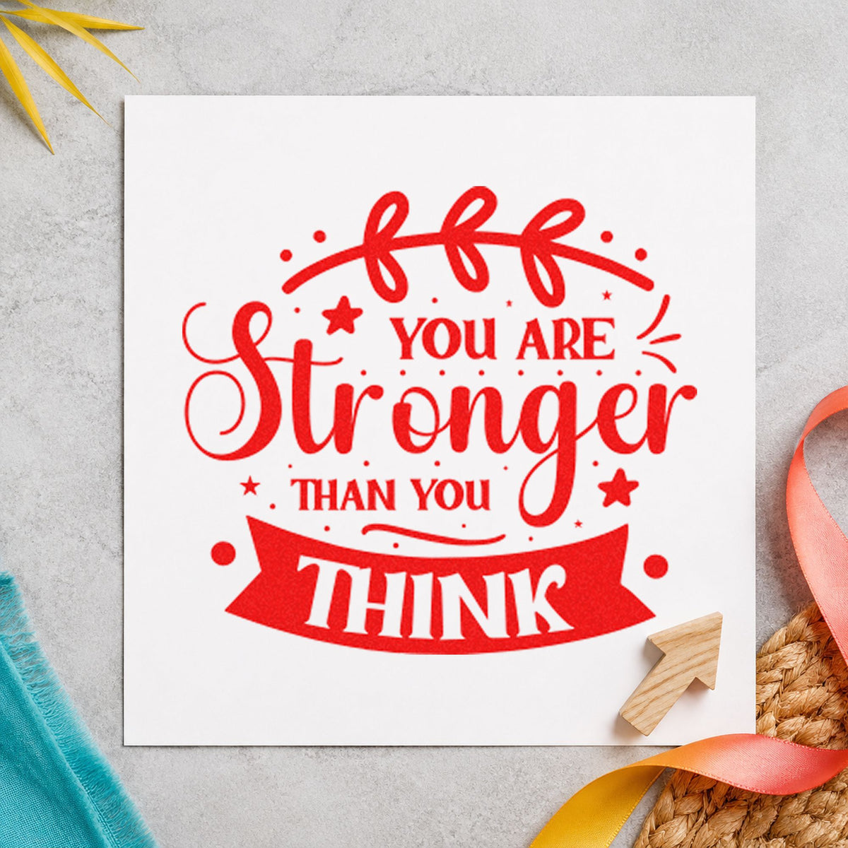 You Are Stronger Than You Think Stamp – PSI Pre-Inked in use 7