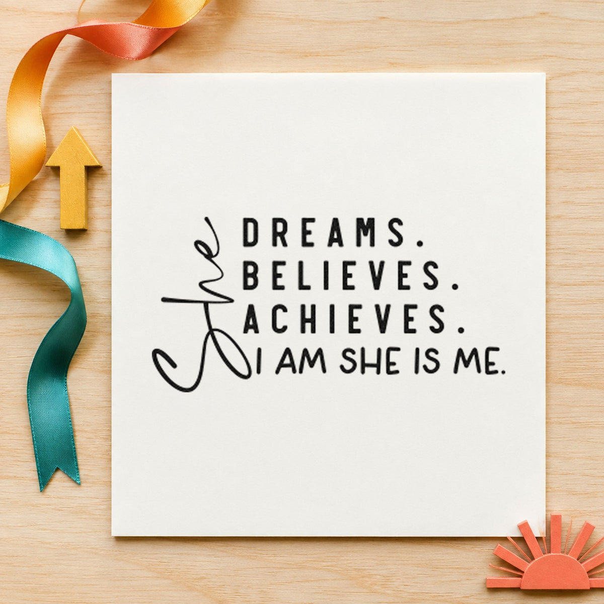 She Dreams Believes Achieves Hand Stamp – Duo in use 9