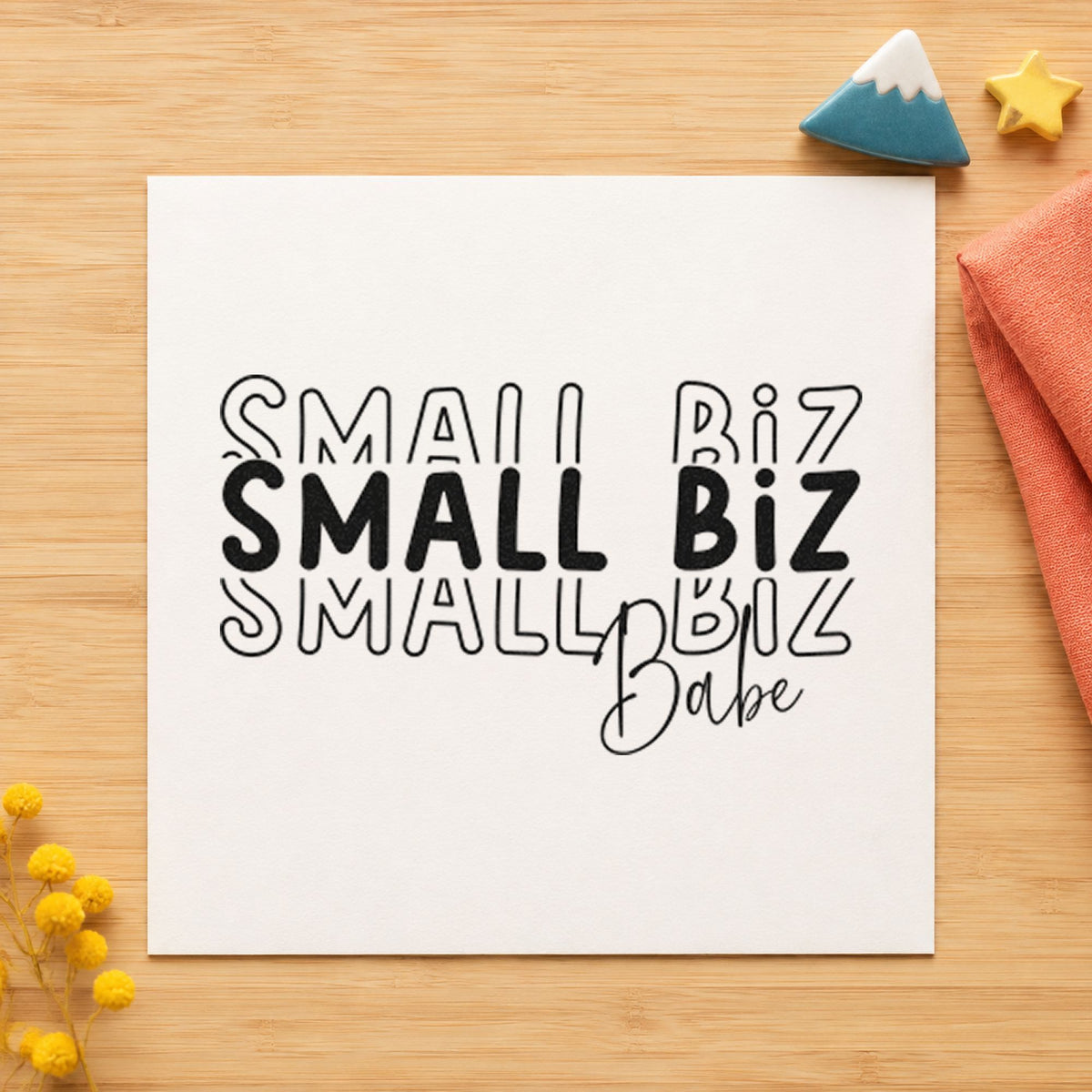 Small Biz Babe Repeated Pre-Inked Stamp – PSI in use 10