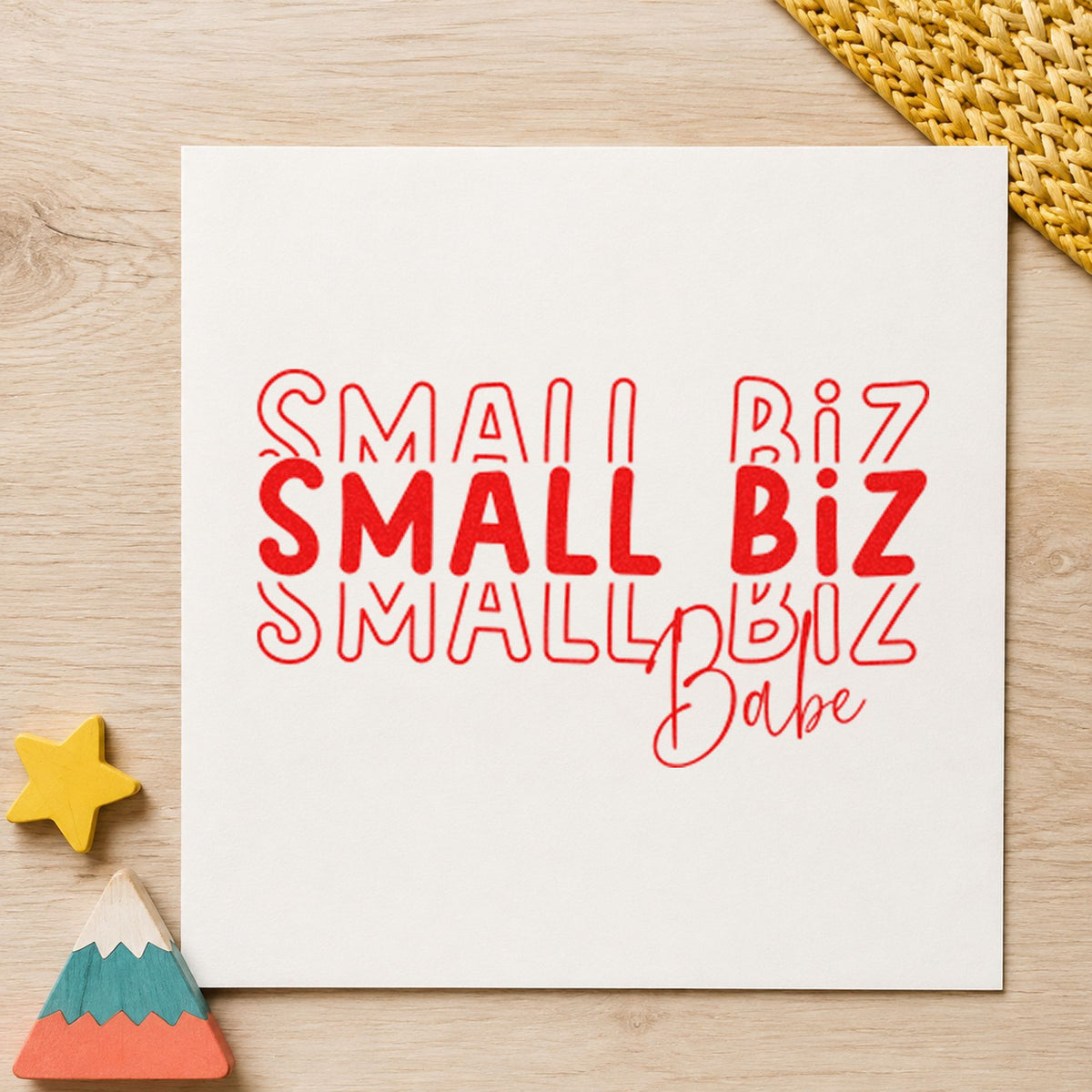 Small Biz Babe Repeated Self-Inking Stamp in use 8