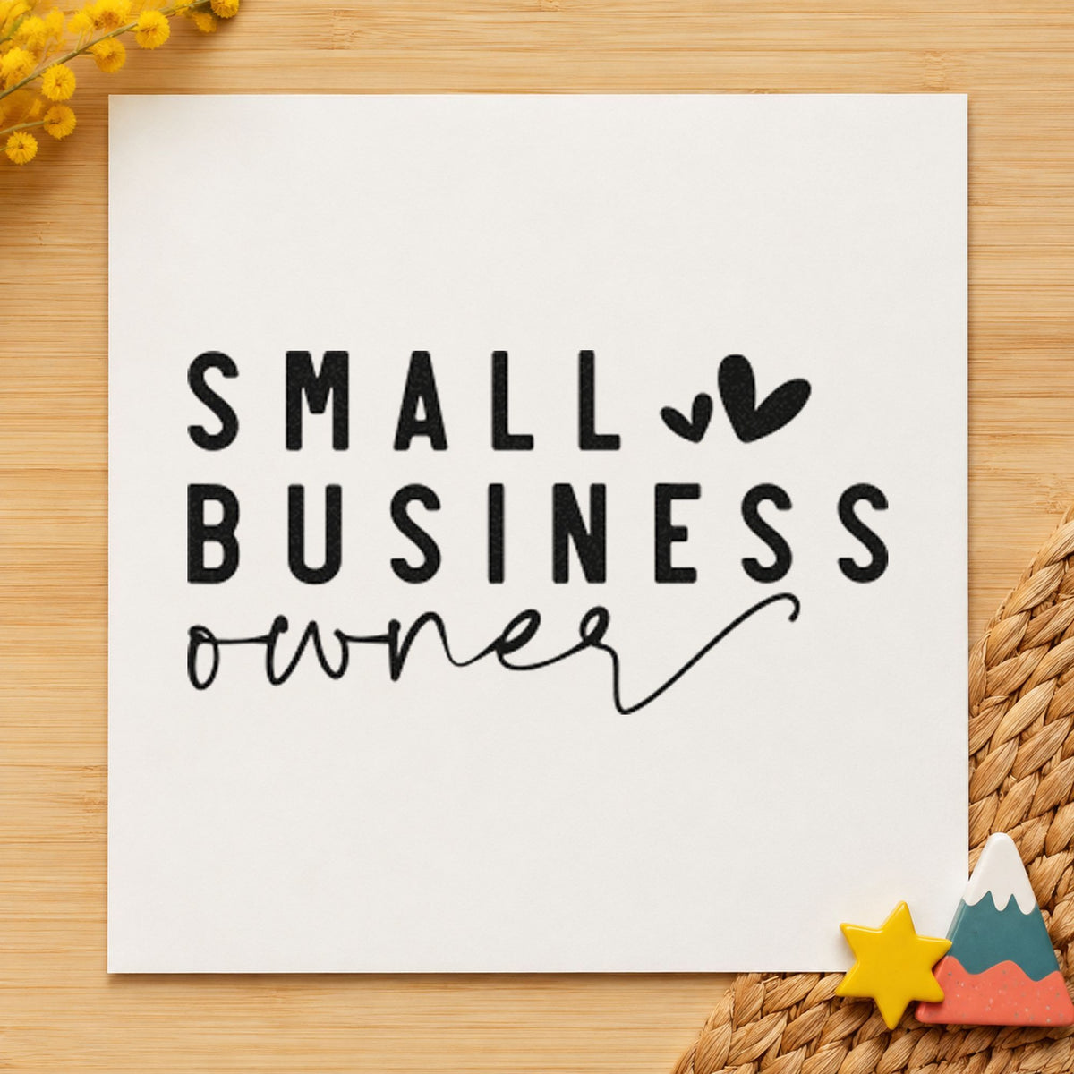 Small Business Owner Pre-Inked Stamp – Slim in use 4