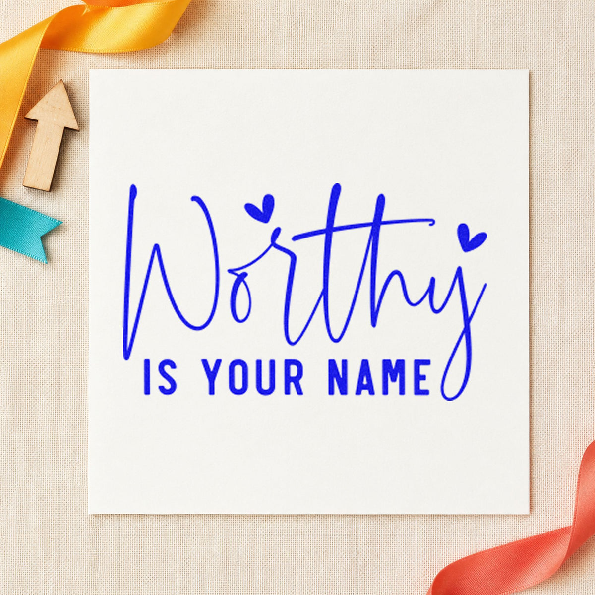 Worthy Is Your Name Stamp – PSI Pre-Inked in use 6