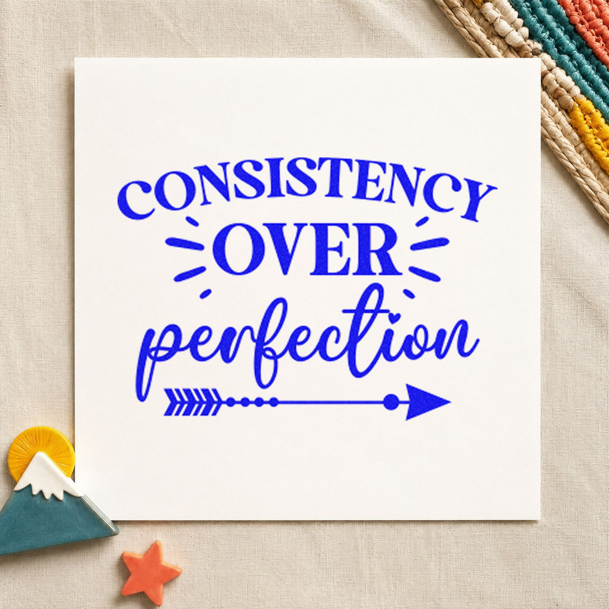 PSI Pre-Inked Consistency Over Perfection Arrow Stamp in use 6
