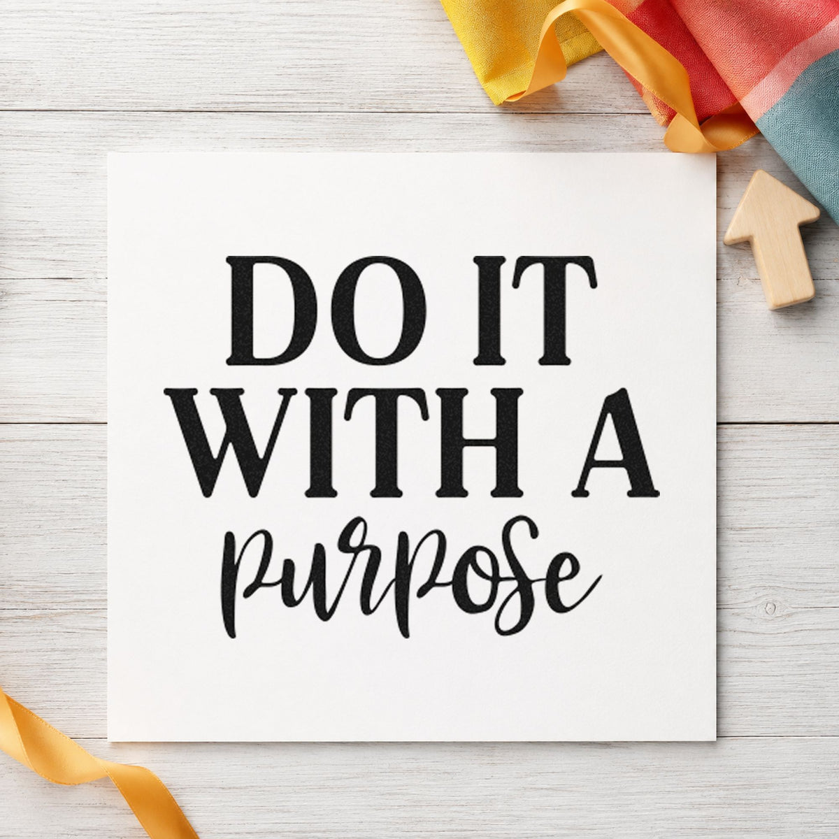 Do It With A Purpose Serif Lettering Pre-Inked Stamp – Slim in use 4