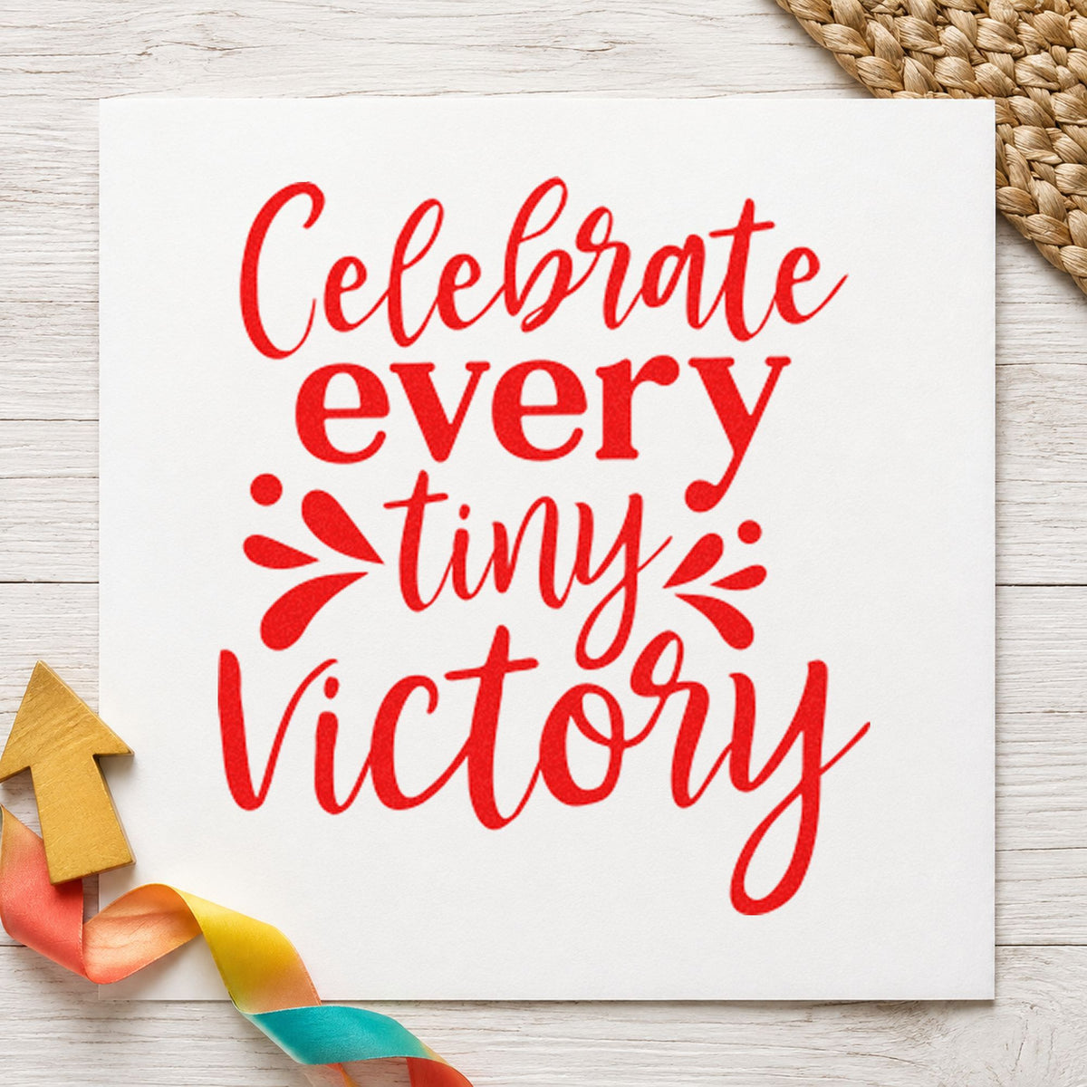 Celebrate Every Tiny Victory Lettering Stamp – Slim Pre-Inked in use 7