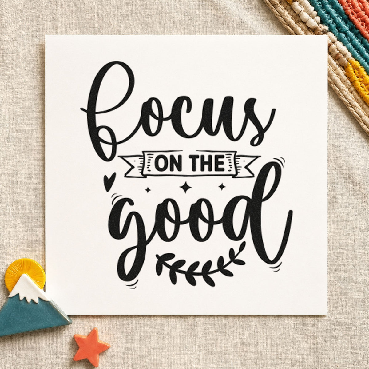 Focus On The Good Botanical Sprig Stamp – Self-Inking in use 3