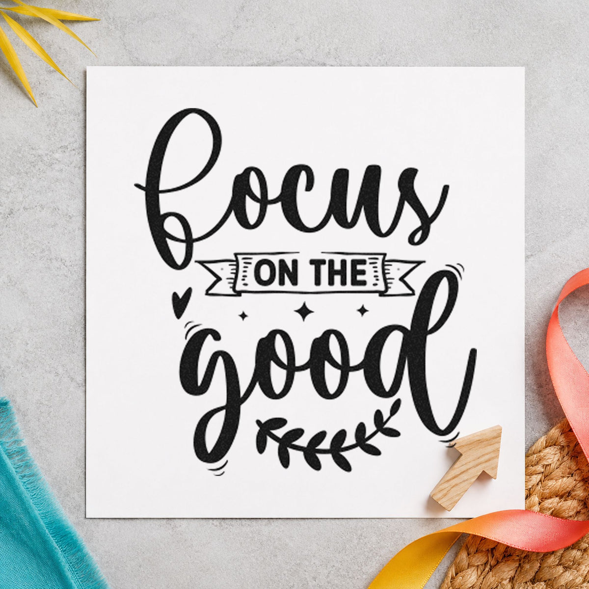 Focus On The Good Botanical Sprig Stamp – Slim Pre-Inked in use 4