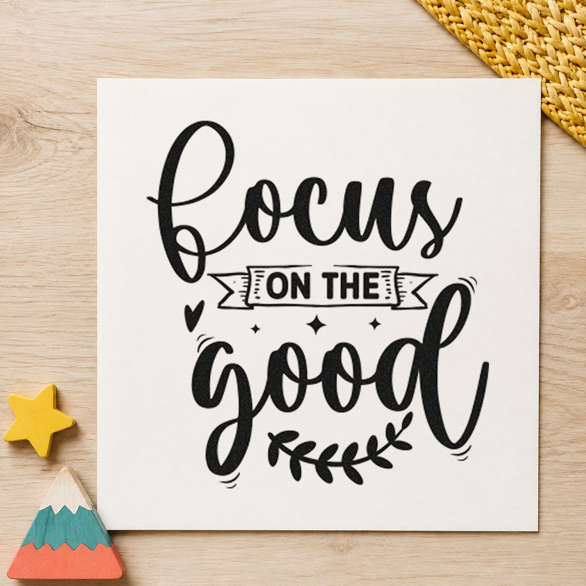 Focus On The Good Botanical Sprig Rubber Stamp – Wood Handle in use 9