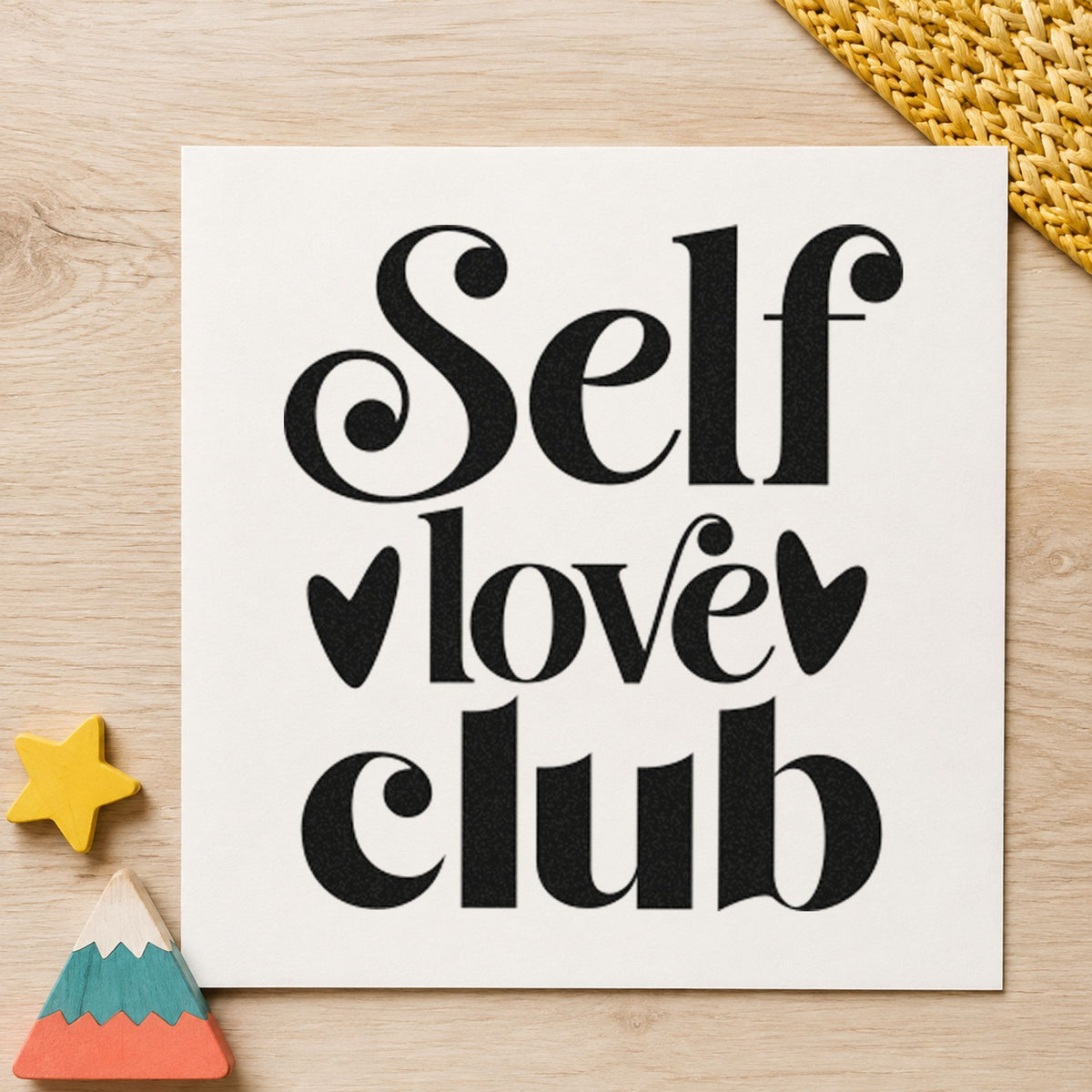 Self Love Club Hearts PSI Pre-Inked Stamp in use 10