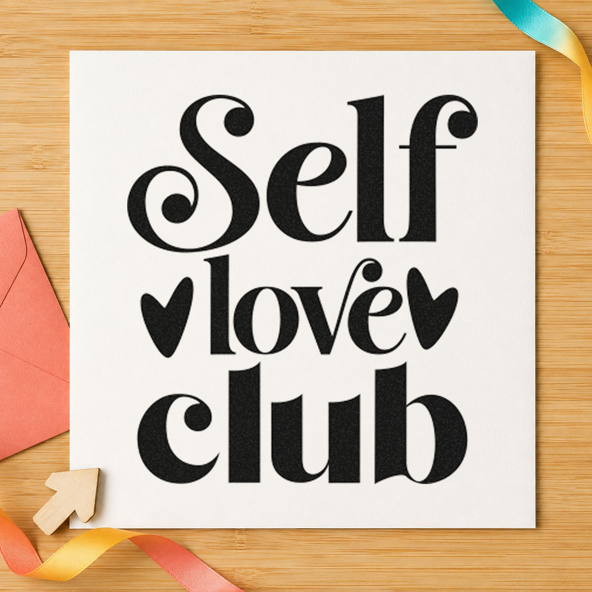Self Love Club Hearts PSI Pre-Inked Stamp in use 9