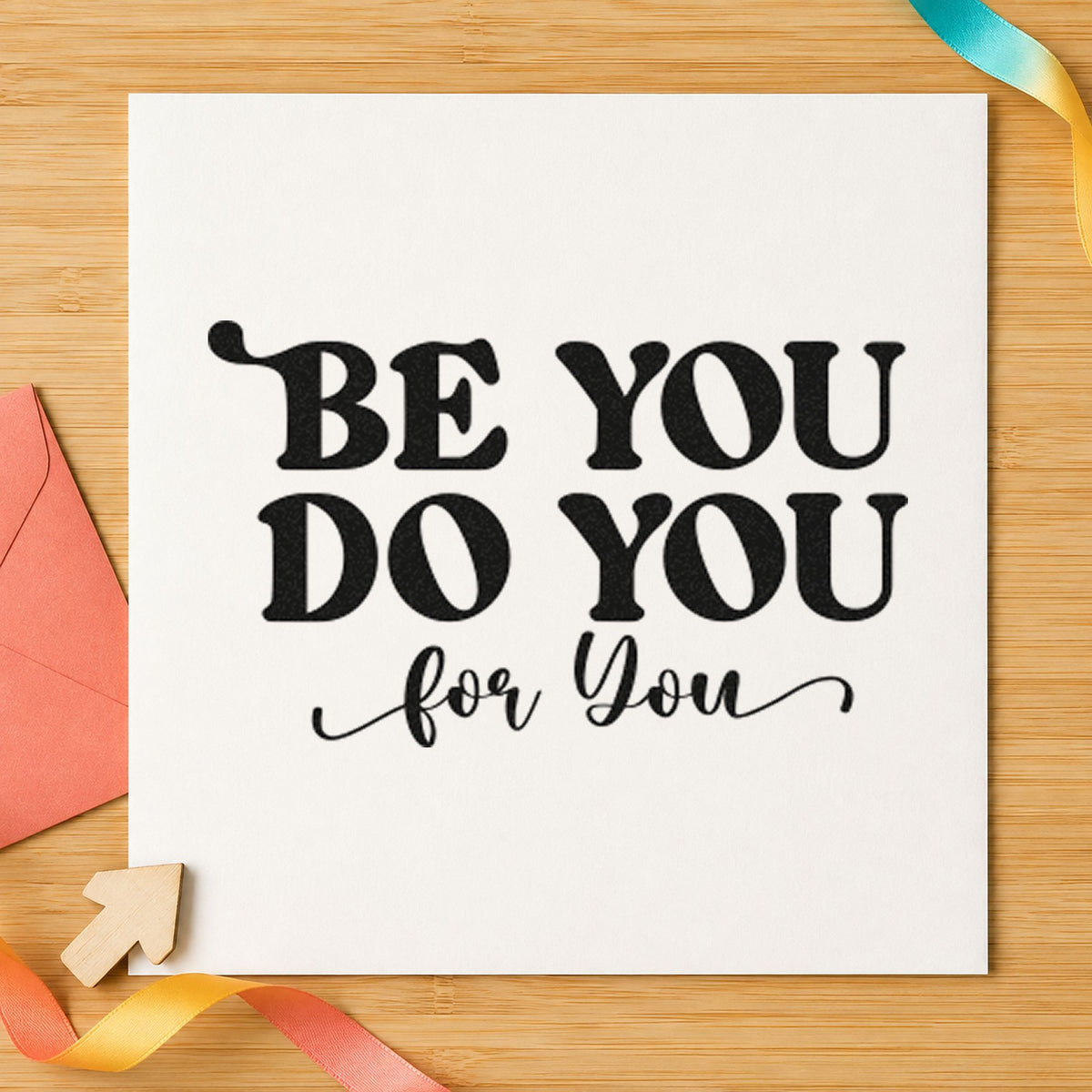 Be You Do You Script Lettering Self-Inking Stamp in use 10