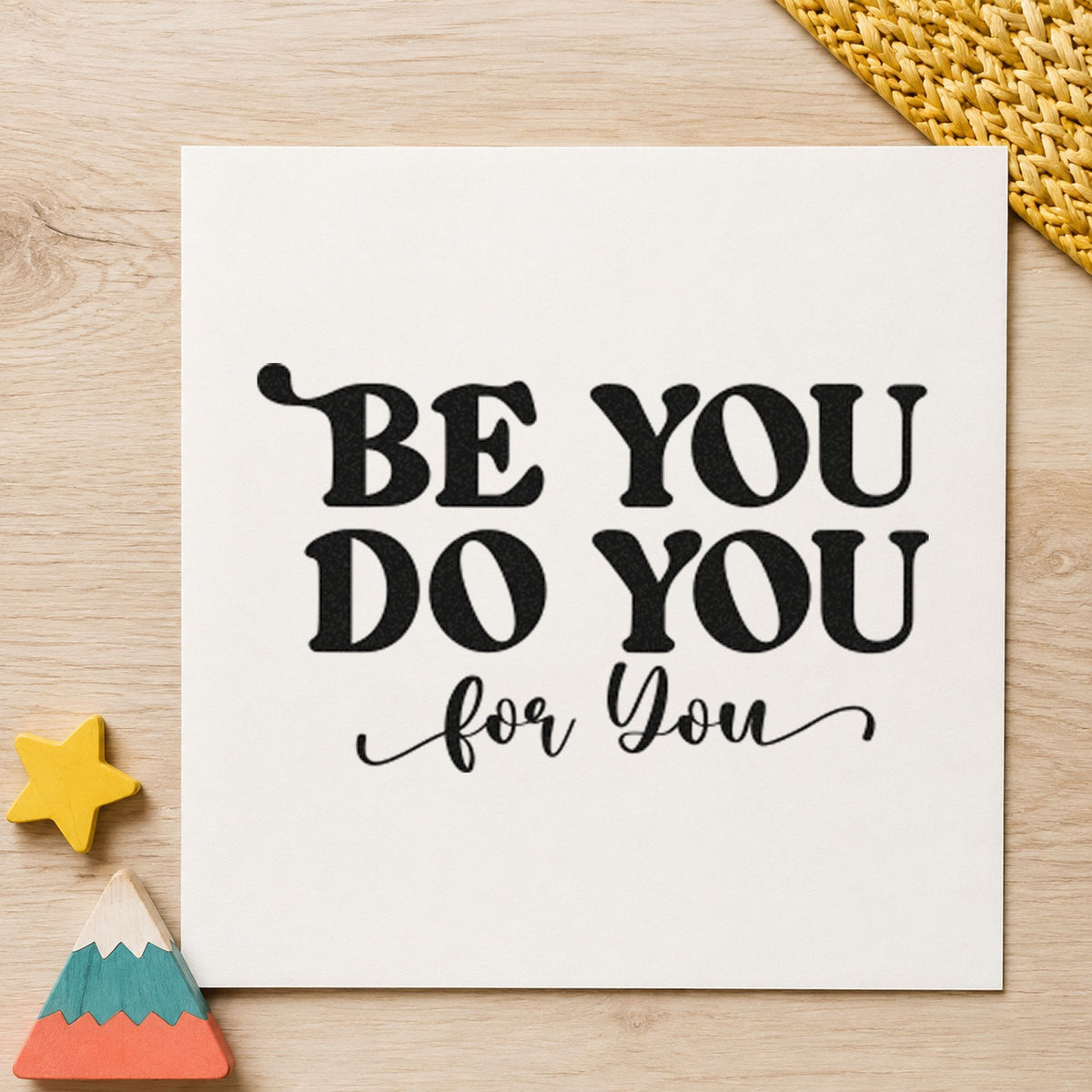 Be You Do You Script Lettering Self-Inking Stamp in use 3
