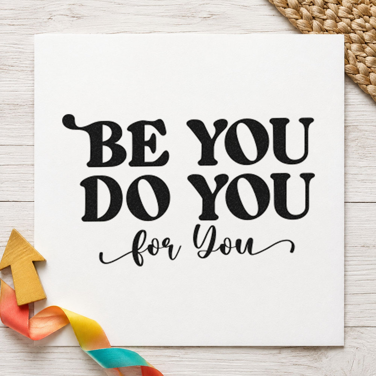 Be You Do You Script Lettering Self-Inking Stamp in use 4
