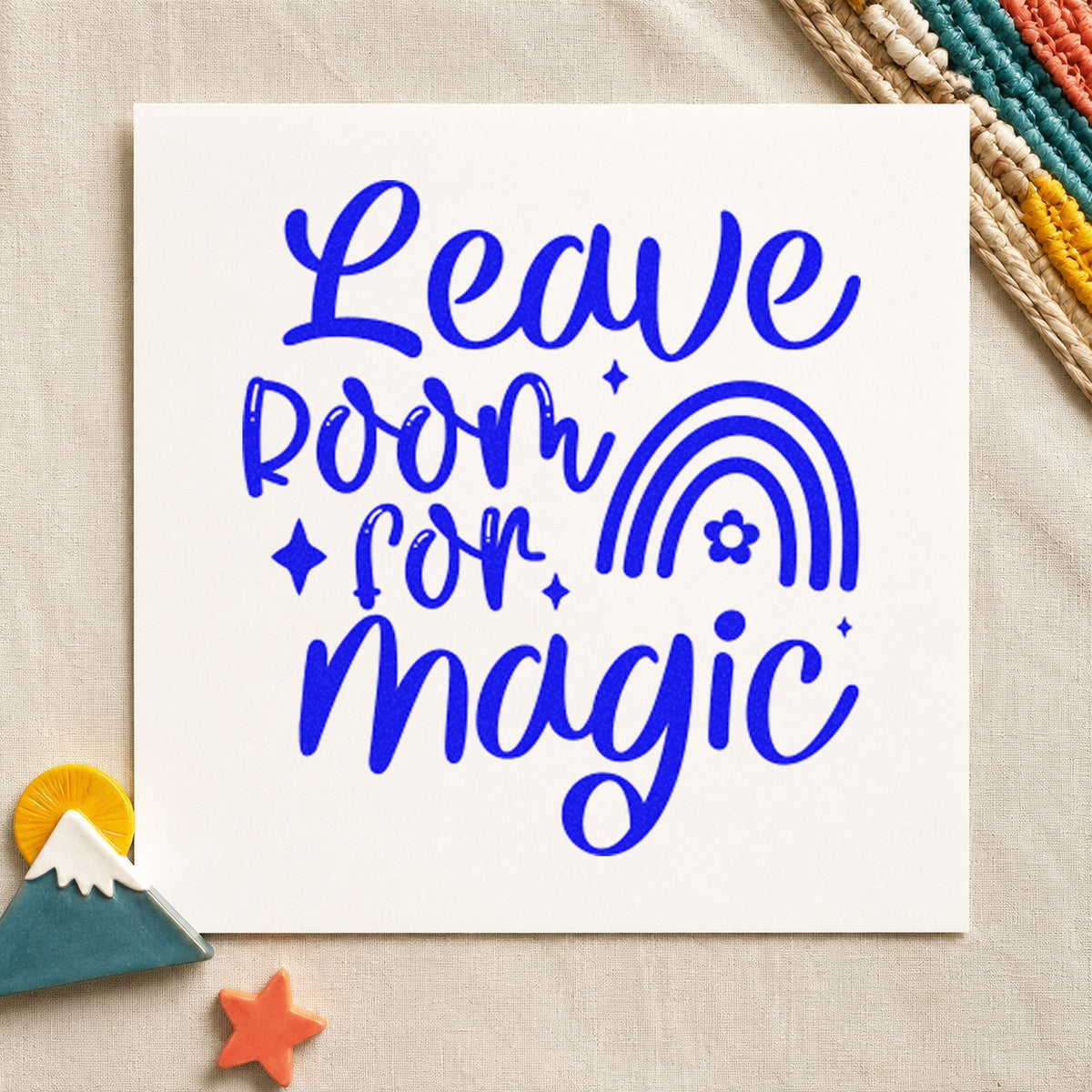 Leave Room For Magic Rainbow Stamp – PSI Pre-Inked in use 6