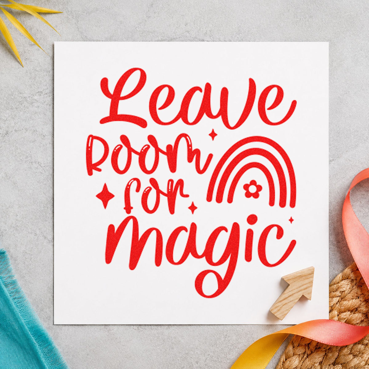 Leave Room For Magic Rainbow Stamp – PSI Pre-Inked in use 7