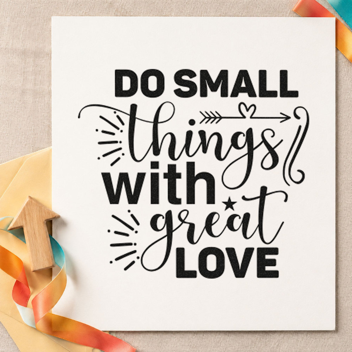 Small Things With Great Love Pre-Inked Stamp – Slim in use 4