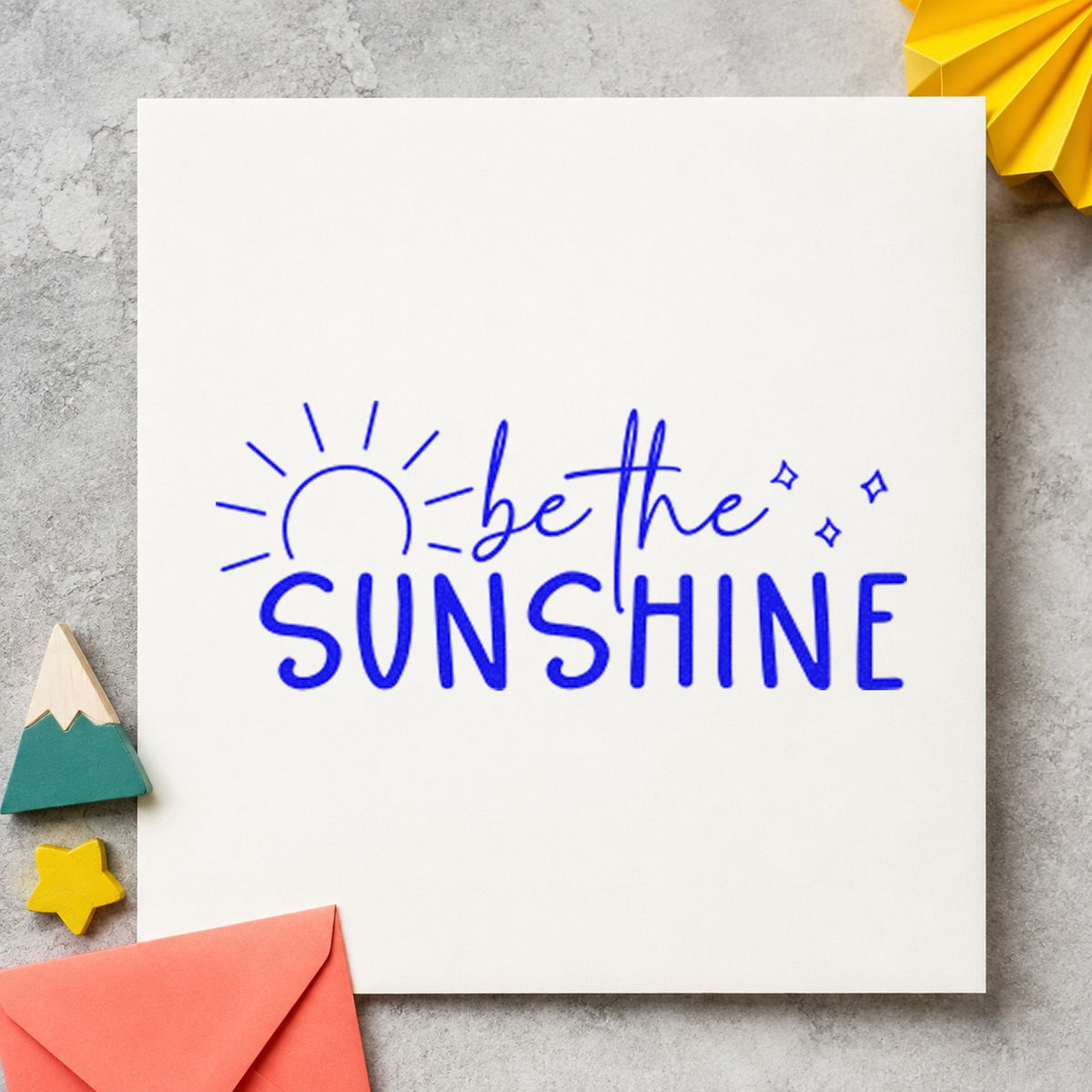 Be The Sunshine Sunrise Self-Inking Stamp in use 6