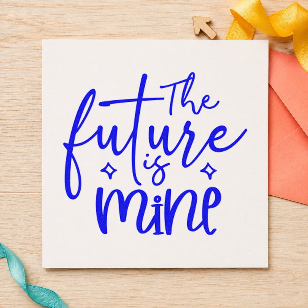 Self-Inking The Future Is Mine Stamp in use 5