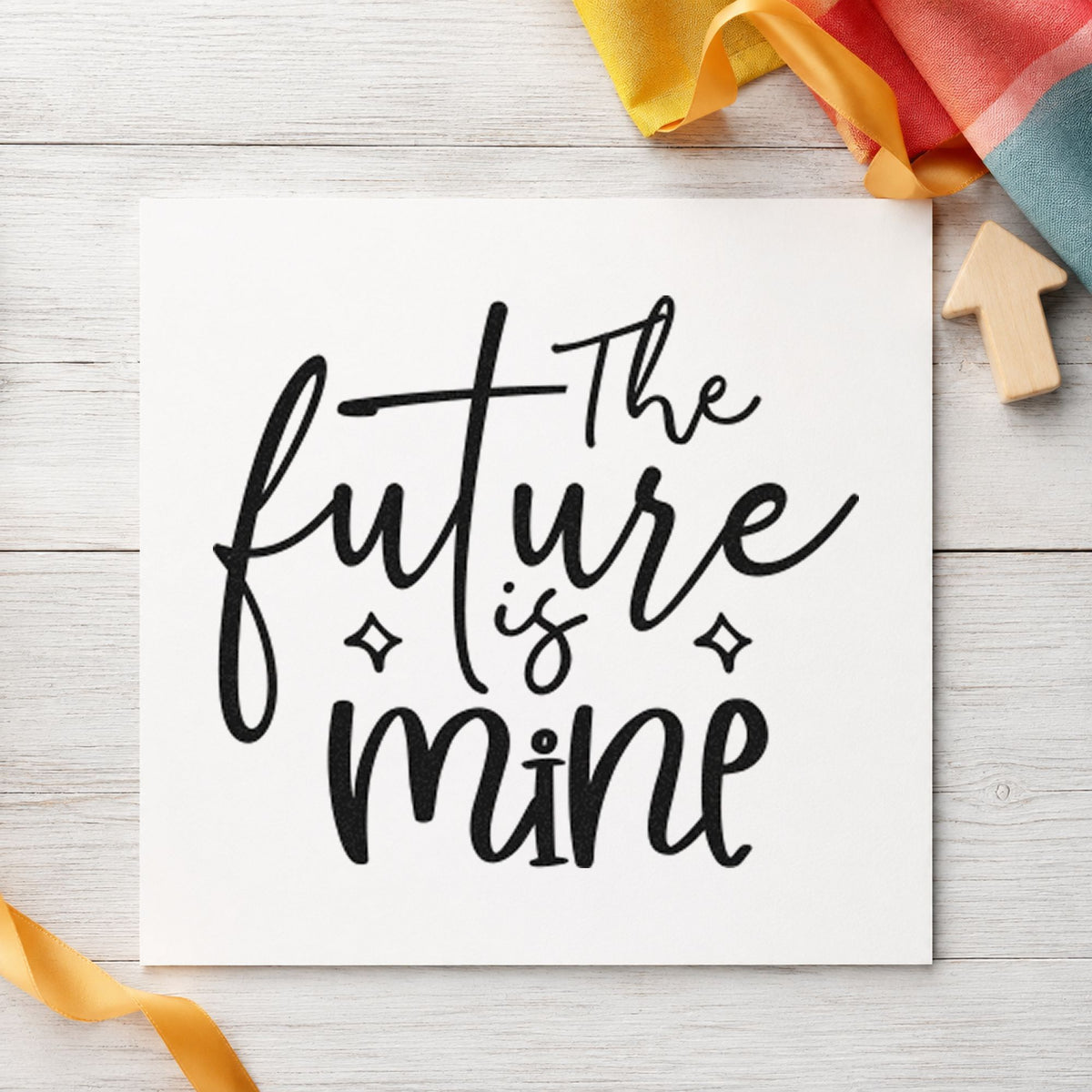 Self-Inking The Future Is Mine Stamp in use 9