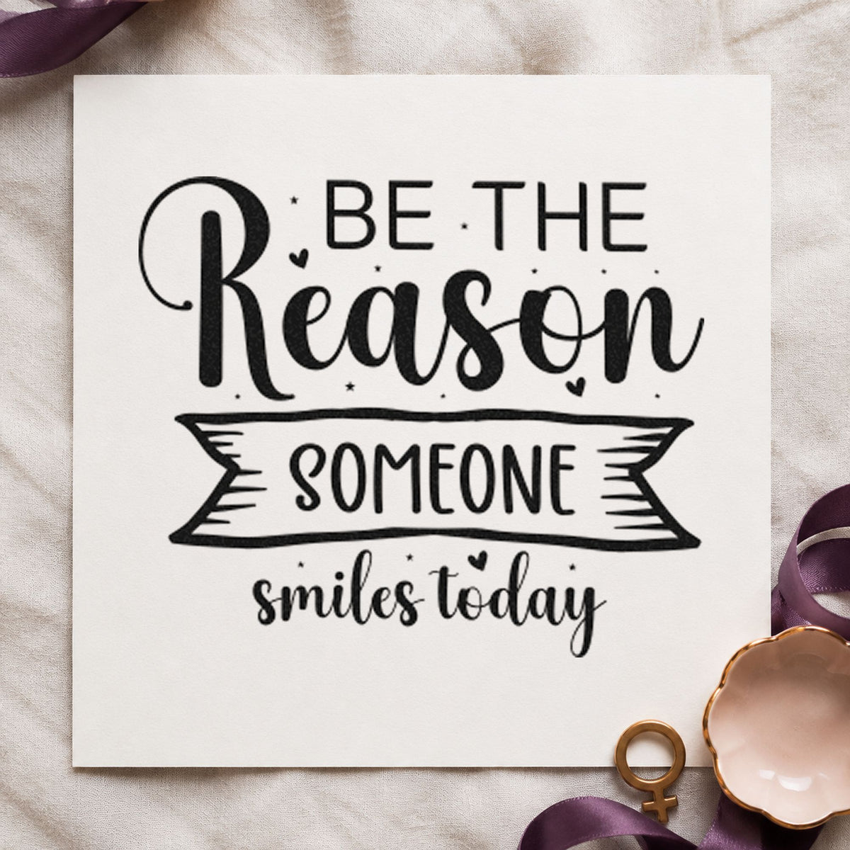 Reason Someone Smiles Today Banner PSI Pre-Inked Stamp in use 10