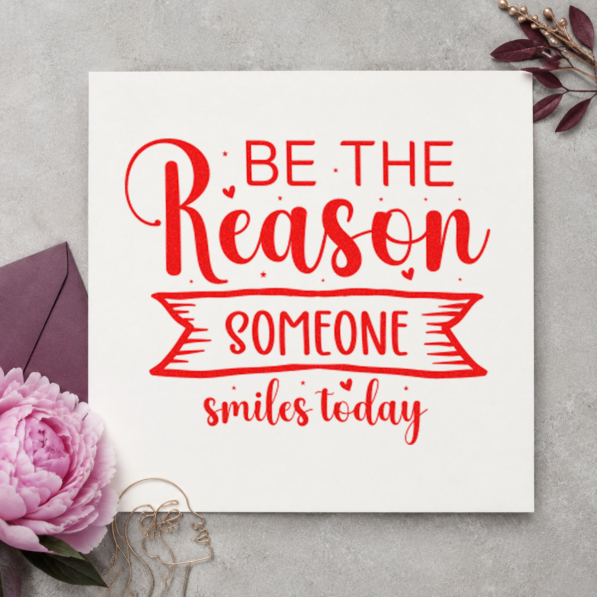 Reason Someone Smiles Today Banner PSI Pre-Inked Stamp in use 8