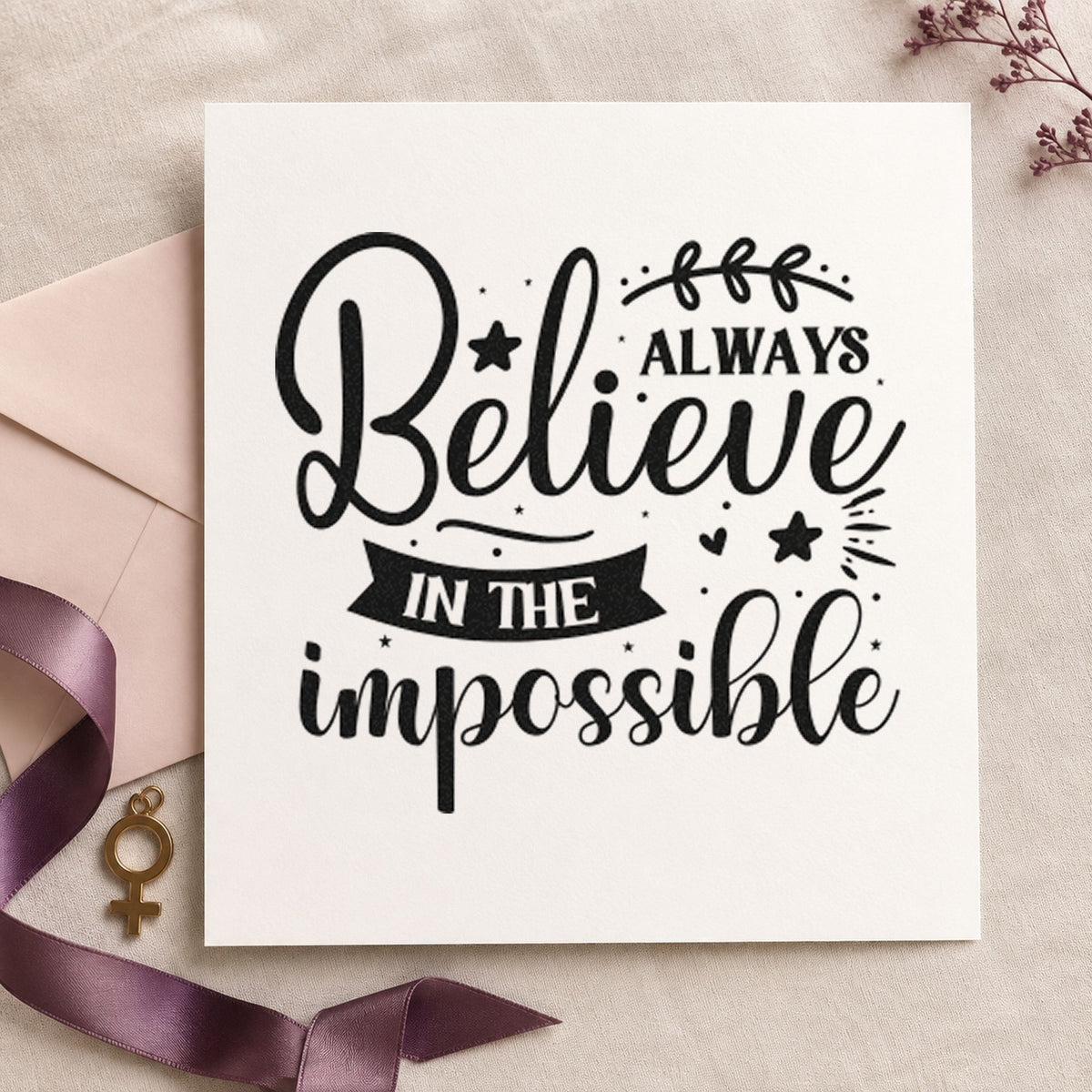 Always Believe In Impossible Stamp – Self-Inking in use 10