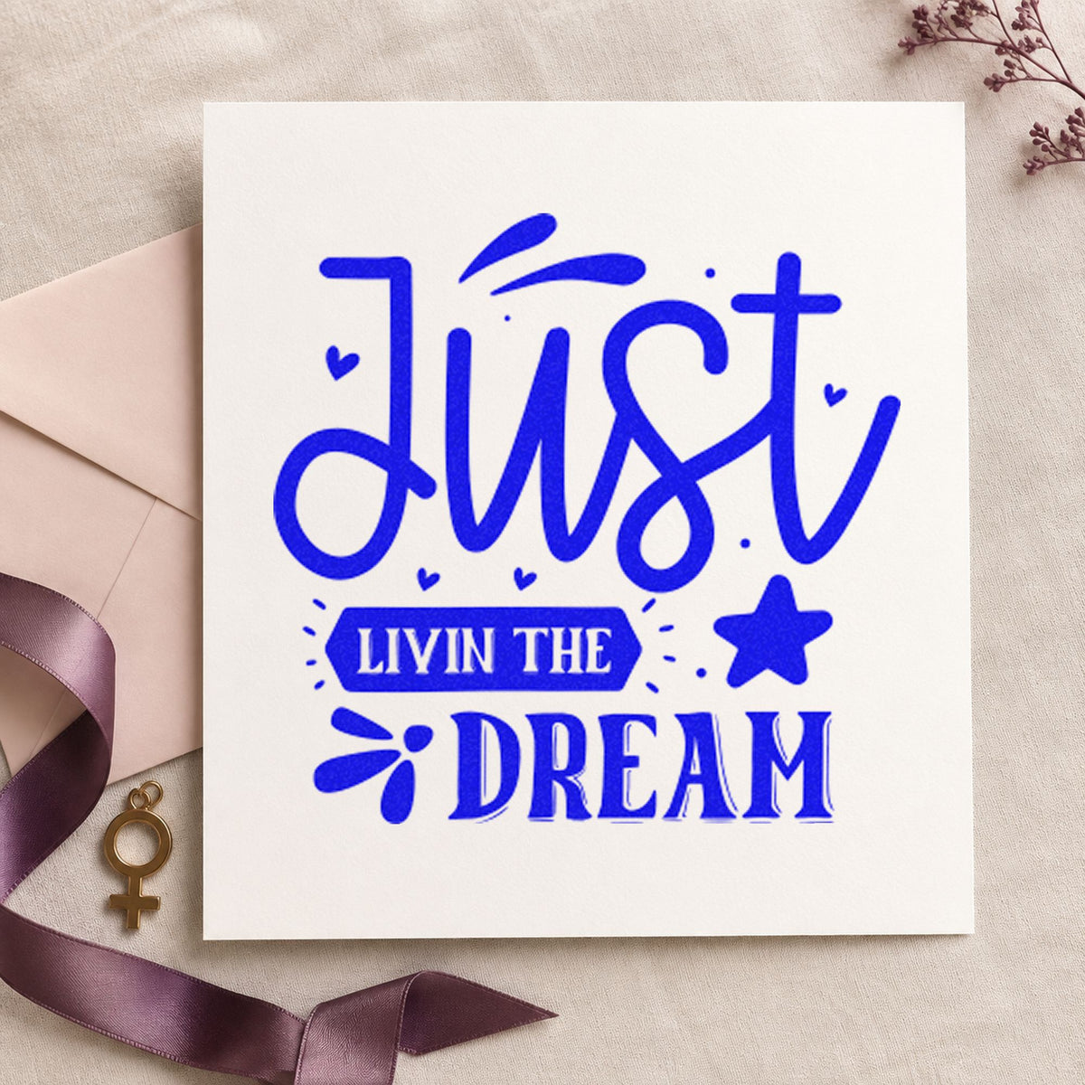 Just Livin The Dream With Stars Hand Stamp – Duo in use 6
