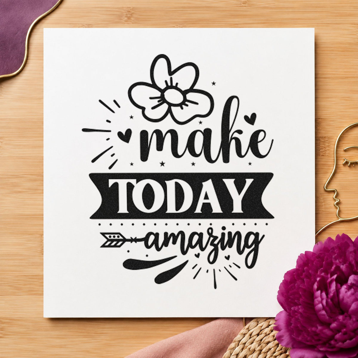 Make Today Amazing Flower Pre-Inked Stamp – PSI in use 10