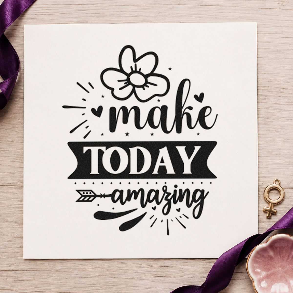 Make Today Amazing Flower Pre-Inked Stamp – PSI in use 3