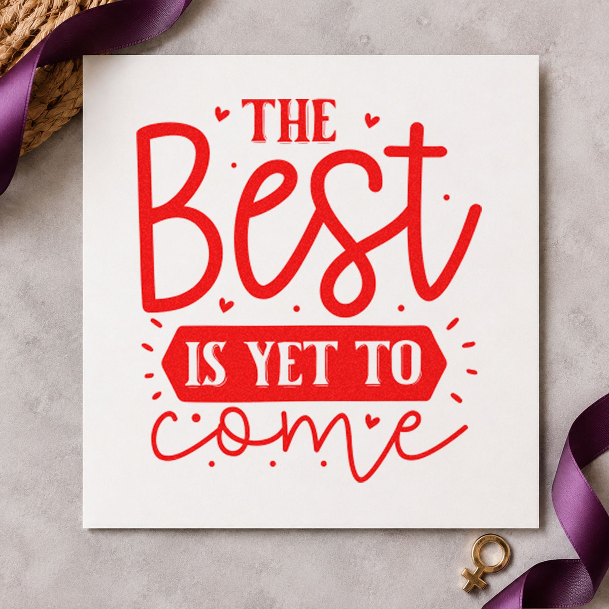 Duo Hand Best Is Yet To Come Rubber Stamp in use 7