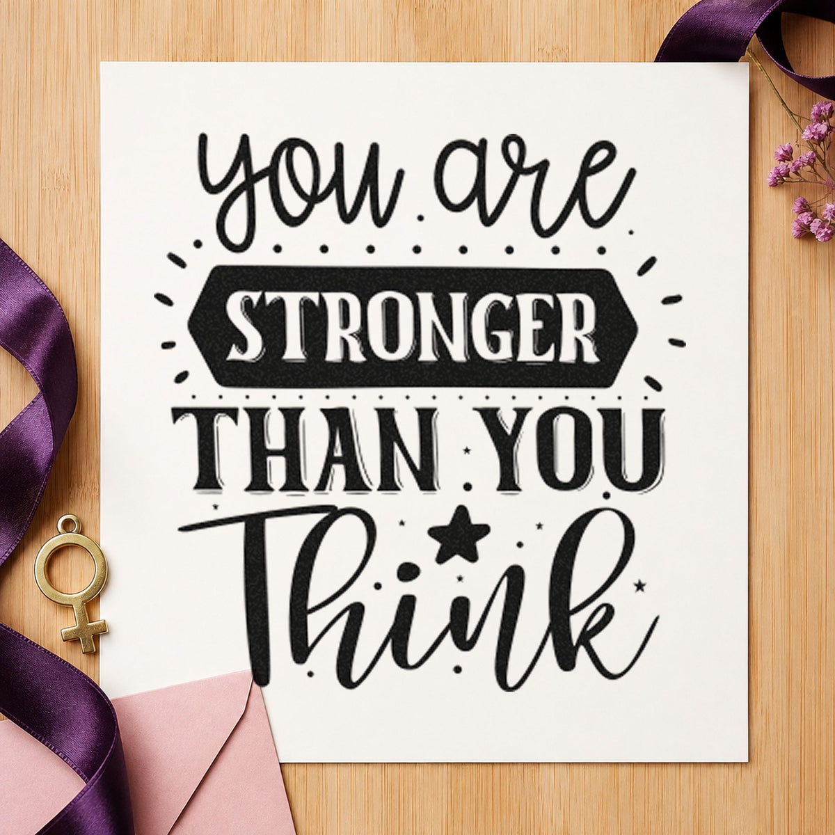 You Are Stronger Than You Think With Stars Pre-Inked Stamp – PSI in use 9
