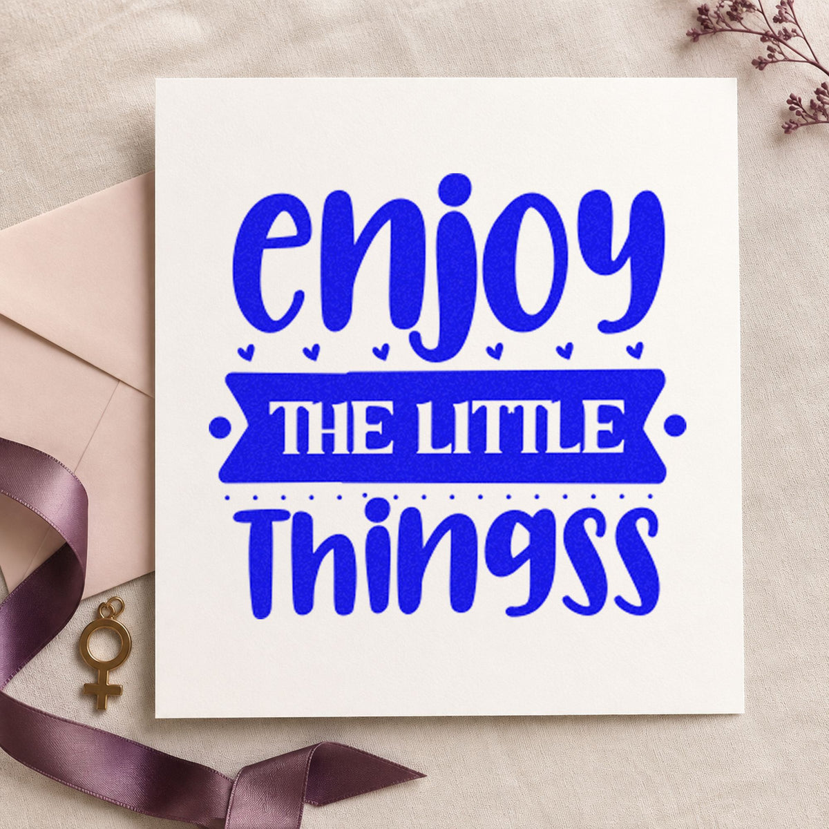 Enjoy The Little Things Bold Rubber Stamp – Wood Handle in use 6