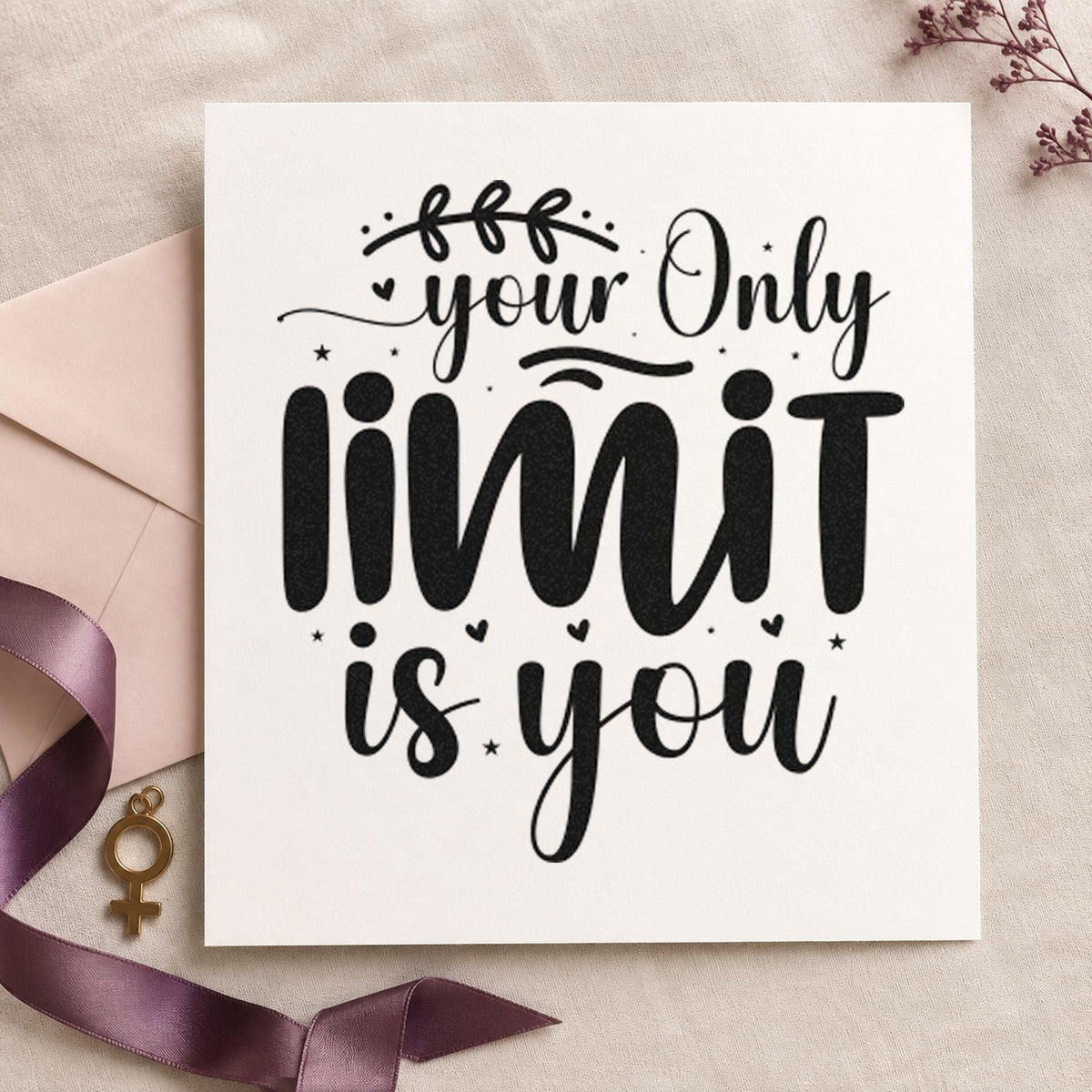 Your Only Limit Is You Leaves Compact Pre-Inked Stamp – Slim in use 10