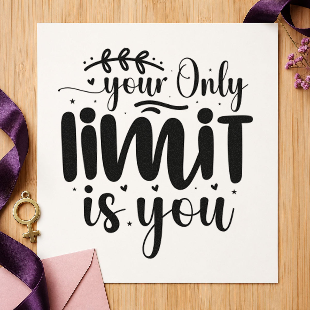 Your Only Limit Is You Leaves Compact Pre-Inked Stamp – Slim in use 4