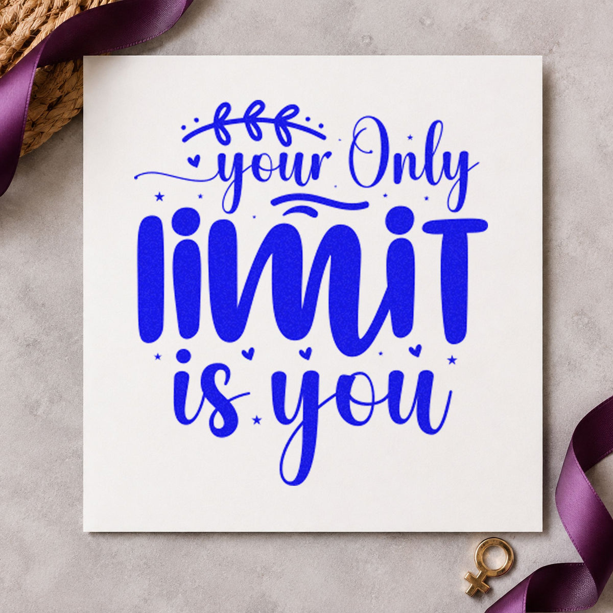 Your Only Limit Is You Leaves Stamp – Wood Handle in use 5