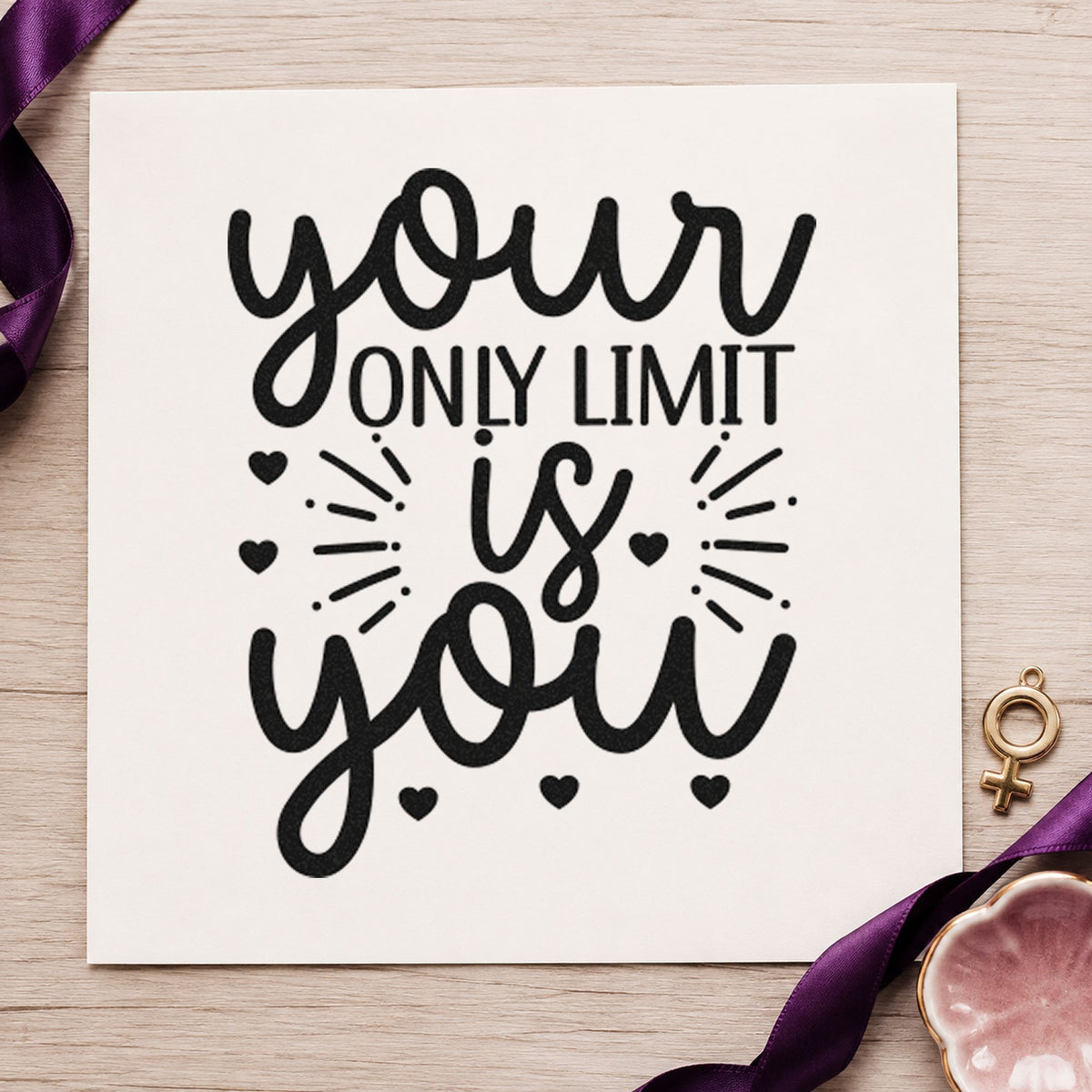 Your Only Limit Is You Rays Compact Pre-Inked Stamp – Slim in use 4