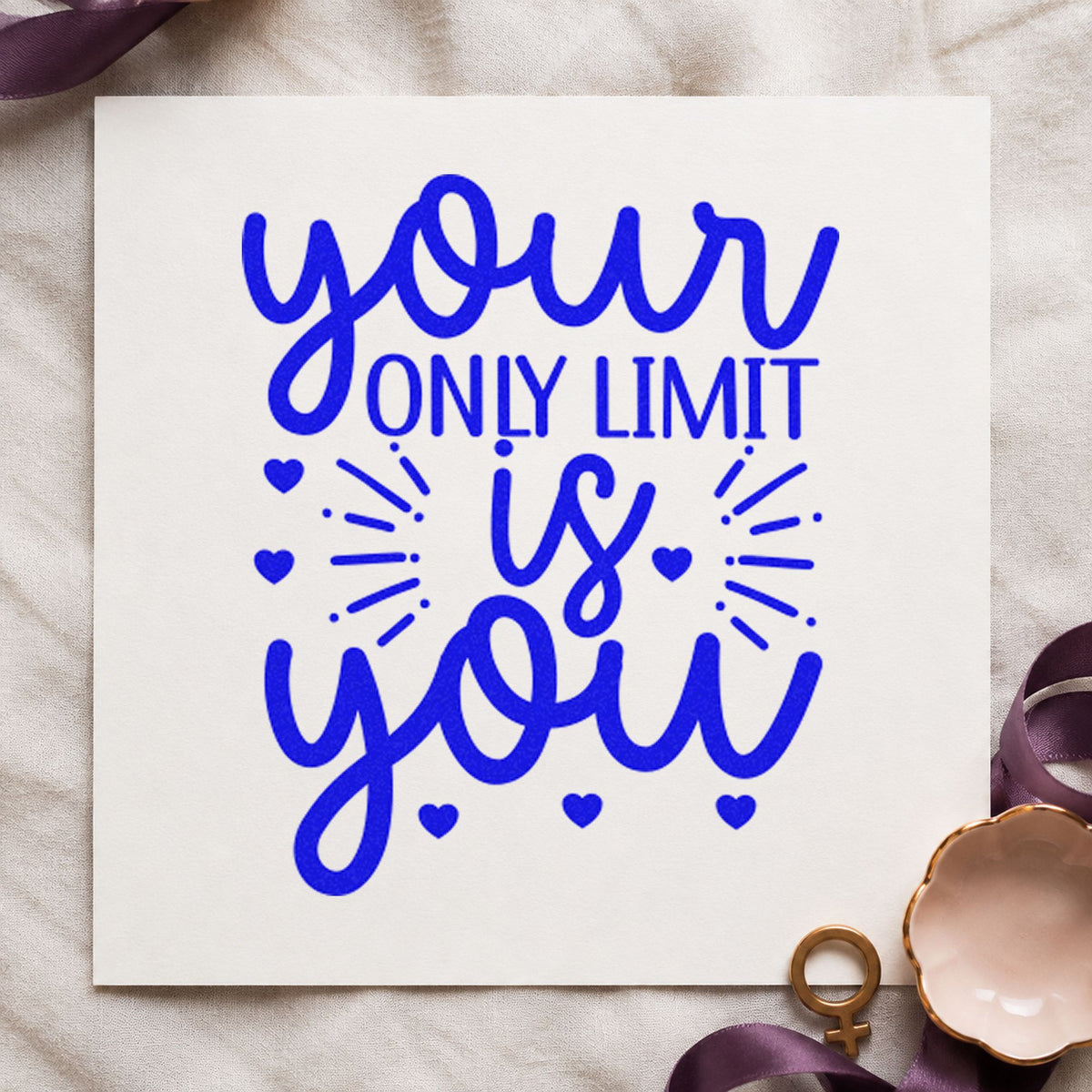 Your Only Limit Is You Rays PSI Pre-Inked Stamp in use 5
