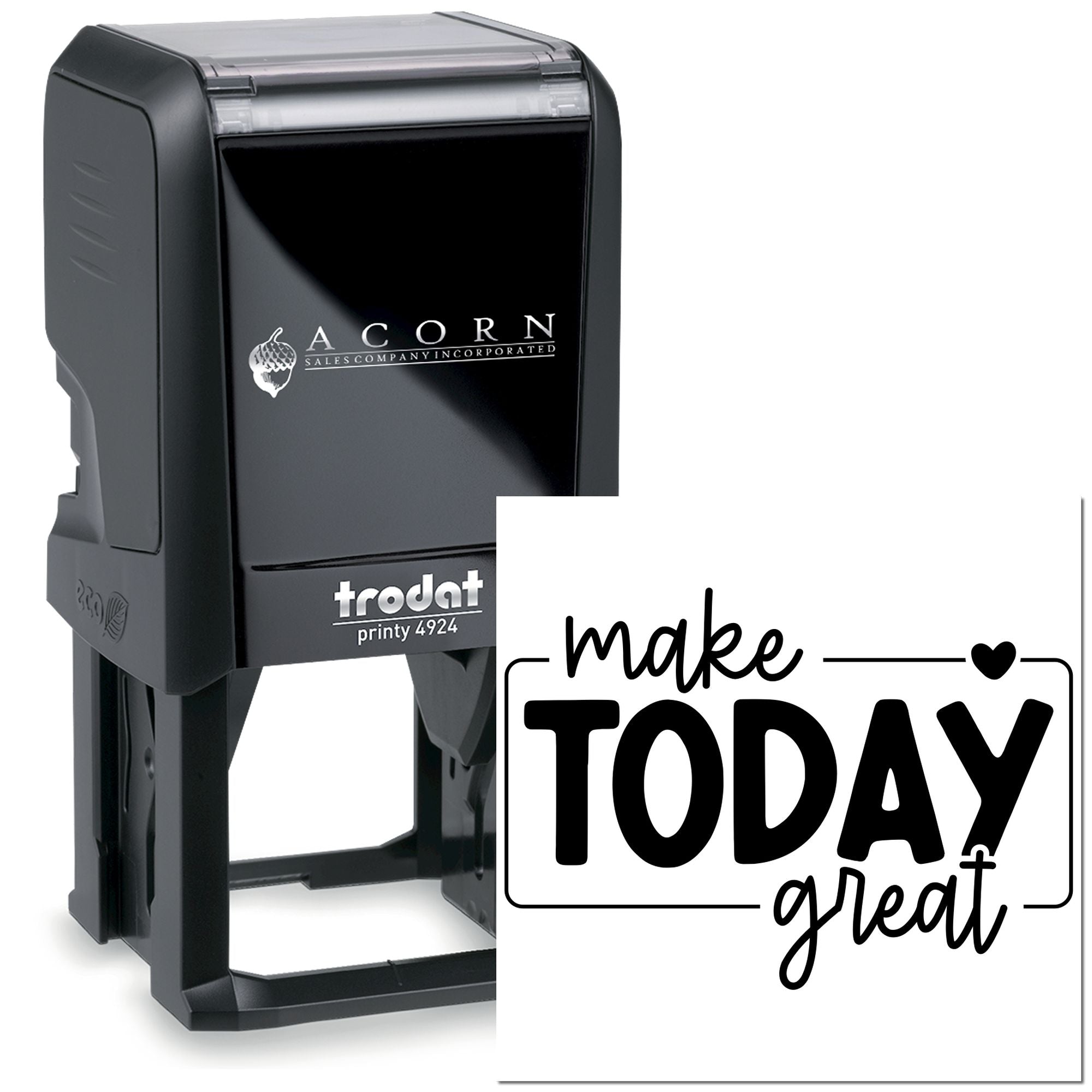 Trodat Printy 4924 self-inking personalized rubber stamp with sample make today great imprint.