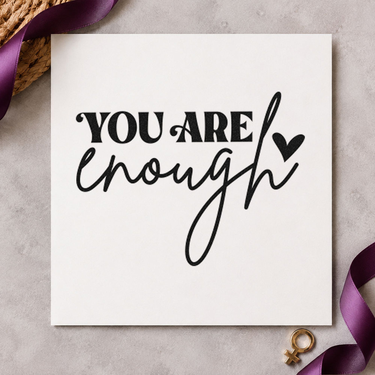 You Are Enough Heart Stamp – PSI Pre-Inked in use 3