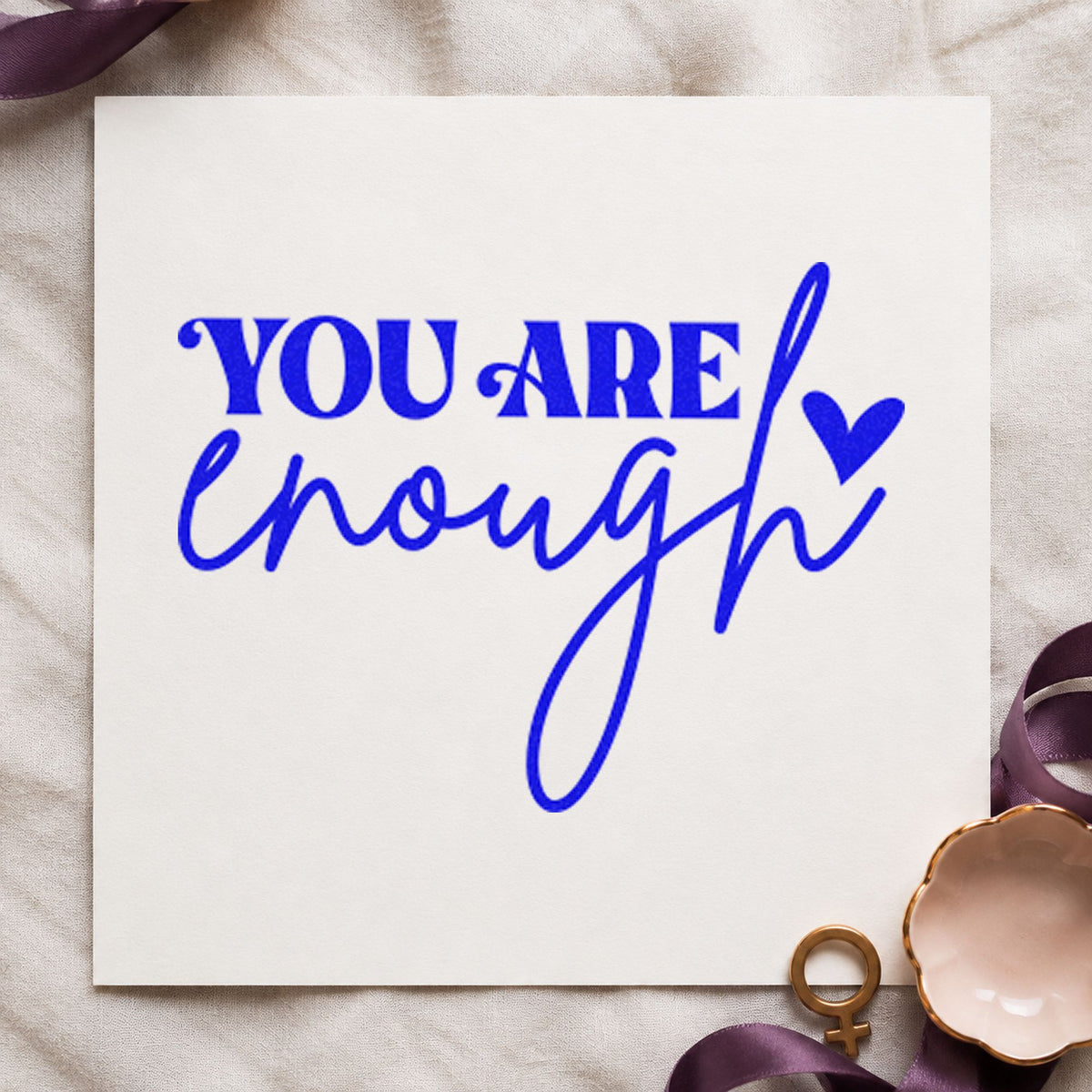 You Are Enough Heart Stamp – PSI Pre-Inked in use 6