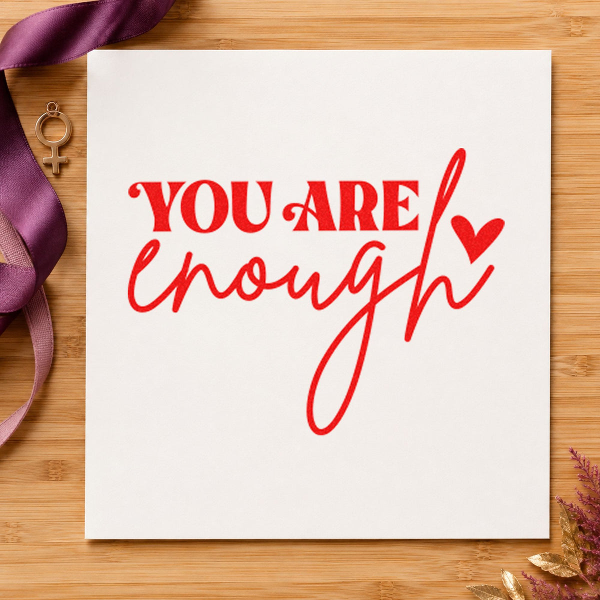 You Are Enough Heart Stamp – PSI Pre-Inked in use 8