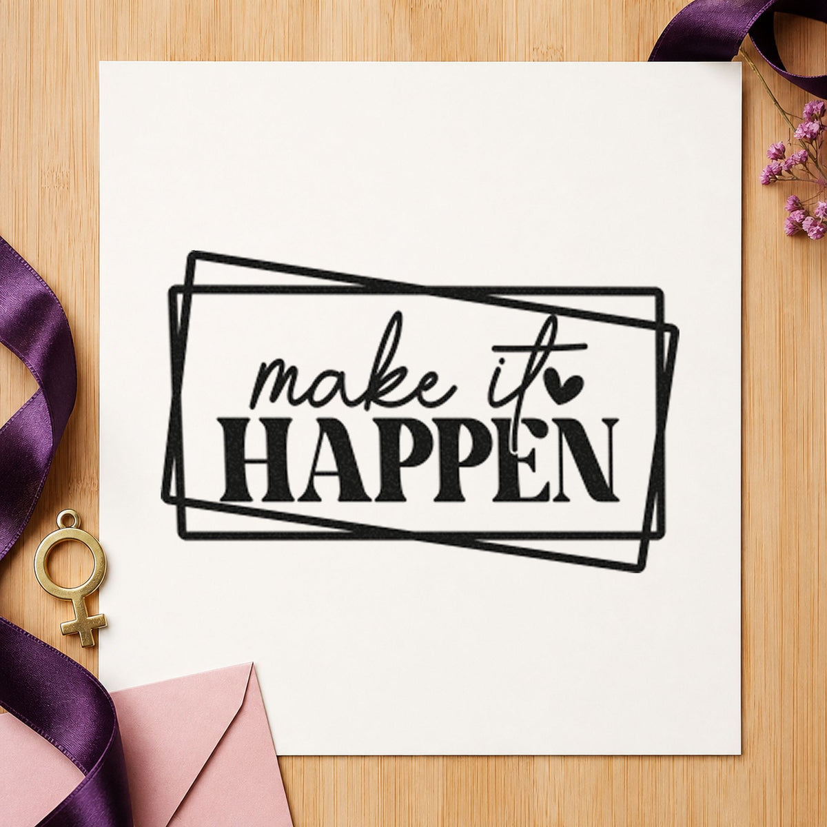 Make It Happen Frames Duo Hand Stamp in use 3