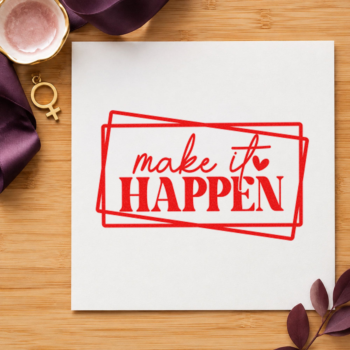 Make It Happen Frames Duo Hand Stamp in use 8