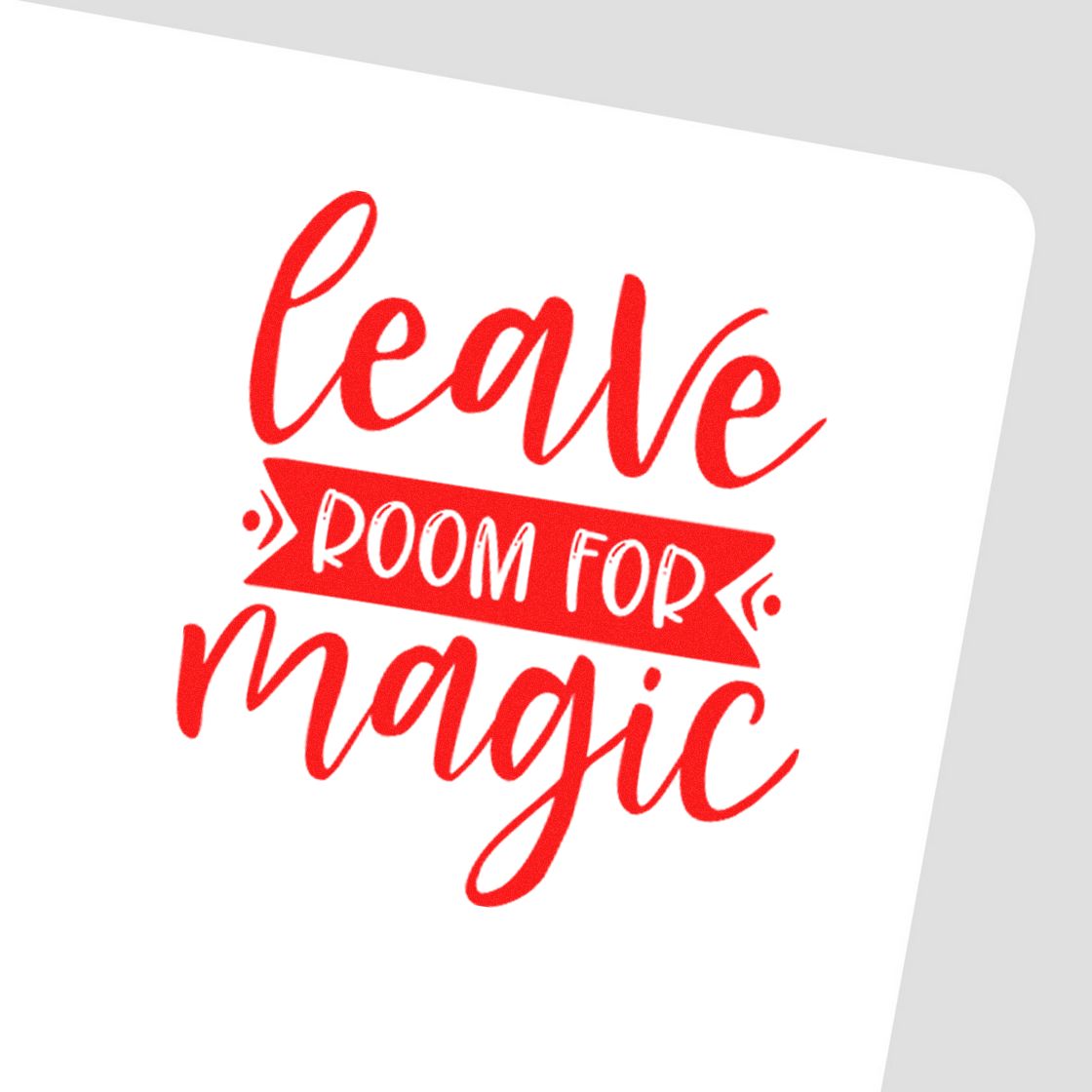 Leave Room for Magic rubber stamp design for crafting, planners, and creative projects.
