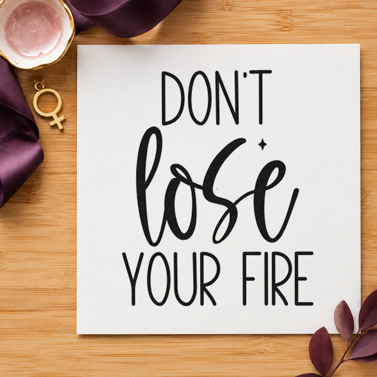 Don't Lose Your Fire PSI Pre-Inked Stamp in use 3