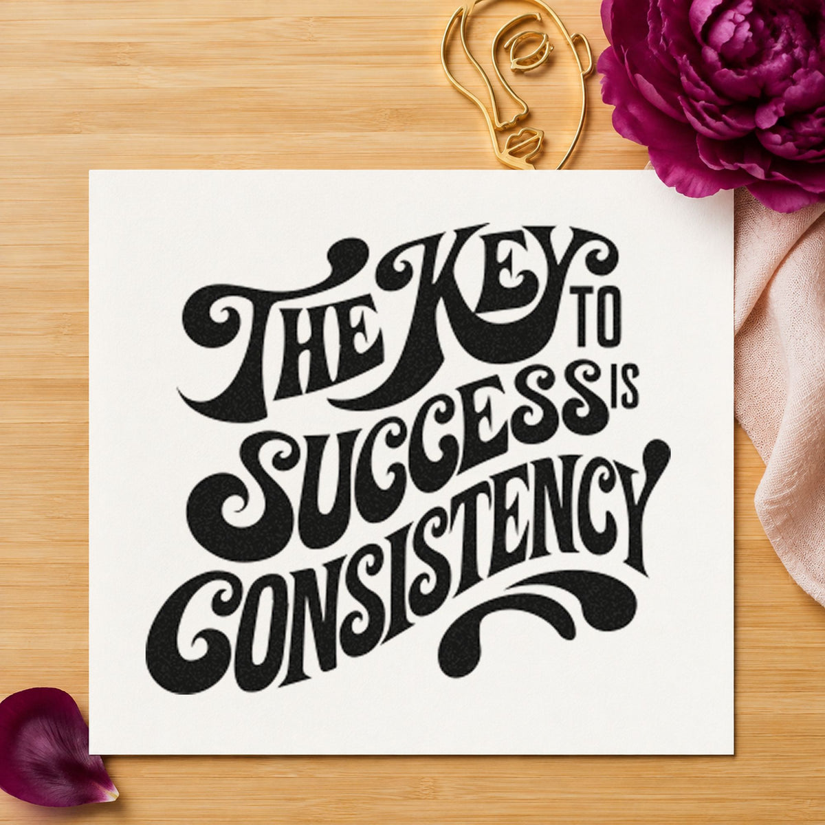 The Key To Success Is Consistency Self-Inking Stamp in use 10