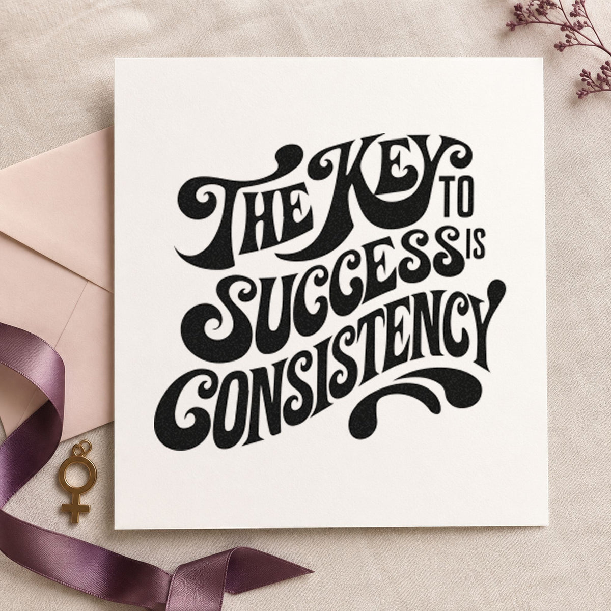 The Key To Success Is Consistency PSI Pre-Inked Stamp in use 3